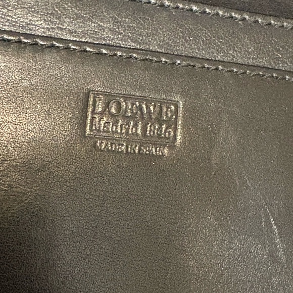 Loewe Black Leather Clutch/wristlet Bag Vintage - Picture 4 of 9